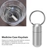 WGFOIP Stainless Steel Pill Box, Keychain Pill Holder, Keychain Pill
