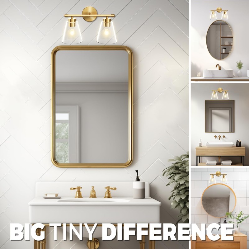 Hamilyeah Bathroom Vanity Light Fixtures Over Mirror, 2 Light Wall
