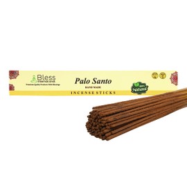 Bless-Palo-Santo Handmade Hand-Dipped Incense-Sticks Organic-Chemicals-Free for Purification-Relaxation-Positivity-Yoga-Meditation The-Best-Woods-Scent (25 Sticks (40GM))