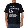 Rock Climbing Boy Definition Funny Sports T-Shirt