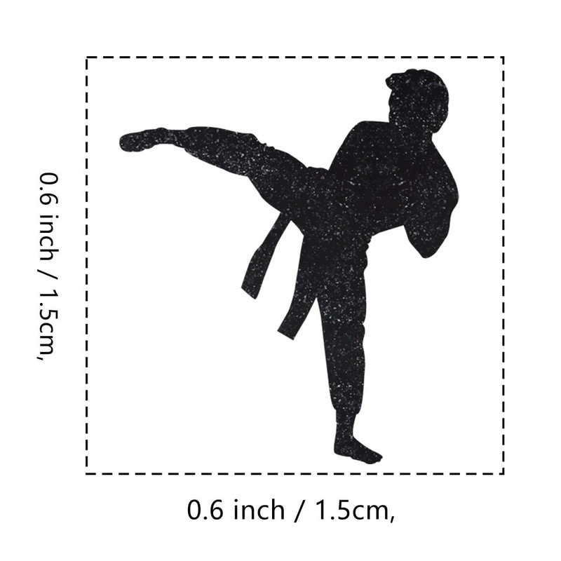 Karate Rubber Stamp, 3/5 Inch Small Mini Martial Arts Stamp