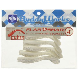 BuddyWorks Worm Flag Shad 4" 7.5g Flash Glow FGL Lure