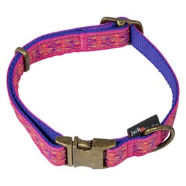 JACK AND VANILLA, Ibiza Dog Collar Fuchsia 20mm x 31-47cm