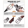 BULLIANT Men's Belt,Reversible Belt Adjustable For Gift Men 1.25”-Cut For