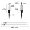 YACSEJAO 3.5mm Plug to Bare Wire Stereo Audio Cable 1/8"