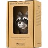 Wildlife Garden WG4544 Raccoon Coat Hook Carved Wood 112 x