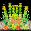 AQUANEAT Artificial Fish Tank Plants, Aquarium Decorations, Yellow Plastic Accessories,