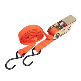 A-ITEM Fastening Belt, 13.8 ft (3.5 m), Includes Hooks, Cargo Tightening, Lashing Belt, Load Loss, For Motorcycles, Reinforcement, Ratchet Type, Tightening, Moving Furniture