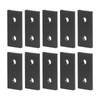 10PCS Flat Tie Plate Aluminum Alloy 2 Holes Rustproof Anti
