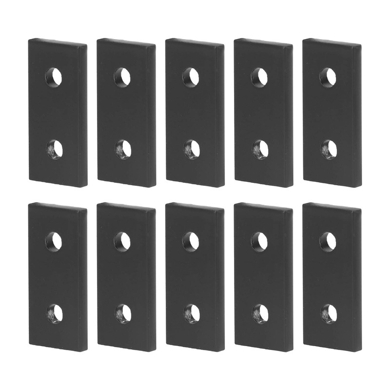 10PCS Flat Tie Plate Aluminum Alloy 2 Holes Rustproof Anti