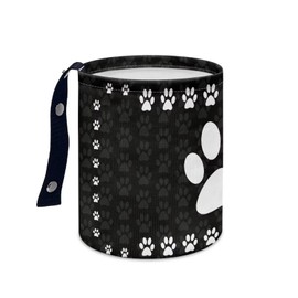 Brosoneto Cute Dog Paw Print Car Trash Bag, 3L, 1 Pack - Multi-Purpose, Easy to Clean, Car Interior Decoration