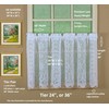 Today's Curtain Hopewell Premium Lace Tier 24", White, 58W x