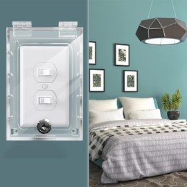 Funda para interruptor de luz, a prueba de bebé, protector de placa de seguridad para niños, caja de enchufe de pared, caja protectora eléctrica para niños se adapta a todos los