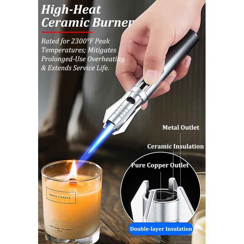 GDPN Torch Lighter - Windproof Jet Flame Refillable Butane Lighter