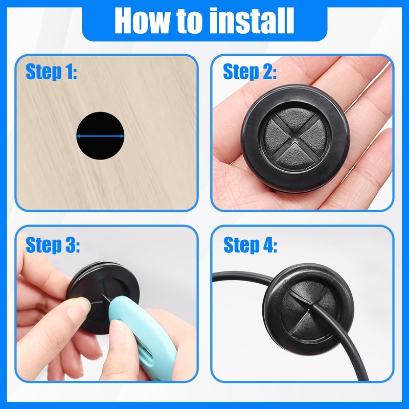 Hmknana 233Pcs Rubber Grommet Kit 4 Styles Closed Firewall Grommet