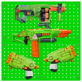 Skywin- Peg Board for Walls, Nerf Gun Pegboard Wall Organizer - Hanging Holder Wall Pegboard Compatible with All Blasters Nerf Gun Rack Organizer for Wall Organization (Green)
