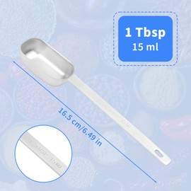 Messlöffel,2-teiliges Messlöffel-Set aus Edelstahl für schmale Gewürzgläser,1 Esslöffel / 15 ml Teelöffel mit metrischen und US-Messungen,Messlöffel für trockene,flüssige Zutaten