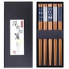 Antner 5 Pairs Bamboo Chopsticks Reusable Chop Sticks Japanese Style