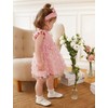 PATPAT 2pcs Baby Girl Ribbed Knit Flutter-Sleeve Splicing 3D Butterfly