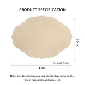 Silicone Placemats Set of 4, Oval Heat Resistant Non-Slip Table Mat, Waterproof Silicone Placemat, Insulating Placemats, Easy to Clean Table Placemats by Siliconty(4, Comb)