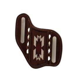 Nocona Knife Sheath Southwest Buck Lacing, Brown