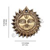 eSplanade 4" Brass Sun God Smiling Surya Bhagwaan Idol Statue