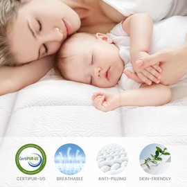 AprLeaf 5 Inch King Mattress for Kids, Medium Firm Memory Foam King Size Mattress in a Box for Cooling Sleep and Pressure Relief, CertiPUR-US
