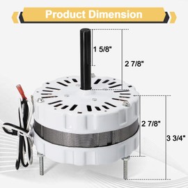 Hiorucet 97009317 S970097317 Attic Fan Motor Replacement for 69317, 99080267, F0516B2516, F0516B2514, 99080239, A0516B2019, A0510B2221, A0516B2158, Broan 341, 344, 345, 348, 355, 358 Series