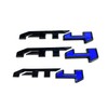 AT4 Badge Emblems 3-Piece in Glossy Black & Blue for