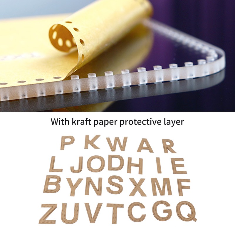 Keychain Templates DIY Transparent Acrylic LetterShape Craft Tools with Protective