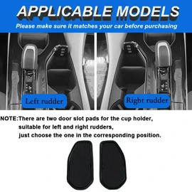 Cup Holder Inserts Line for 2025 Toyota Crown Signia Accessories Non-Slip Door Pocket Mats Compatible with Toyota Crown 2023 2024 Accessories Center Console Liners 16PCS/Set (Black)