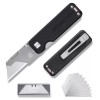 WORKPRO Premium Titanium Utility Knife, CNC Unibody w/10 Extra Blades