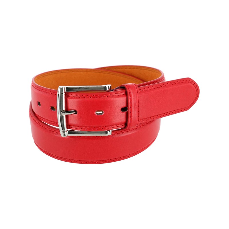CTM® Men's Basic Belt, Large, Red