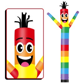 Rainbow Series Inflatable Air Dancer Wave Tube Man for Outdoor Parties Festivals New Store Display Accessory Excluded BlowerColor: rainbow 3, Size: 6ft