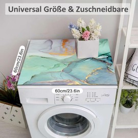 REESTBOO Washing Machine Pad, Absorbent Non-Slip Soft Foam Pad, Washing Machine Cover, Washing Machine Cover, Universal Dust Cover for Washing Machine Dryer, 60 x 60 cm (Green)