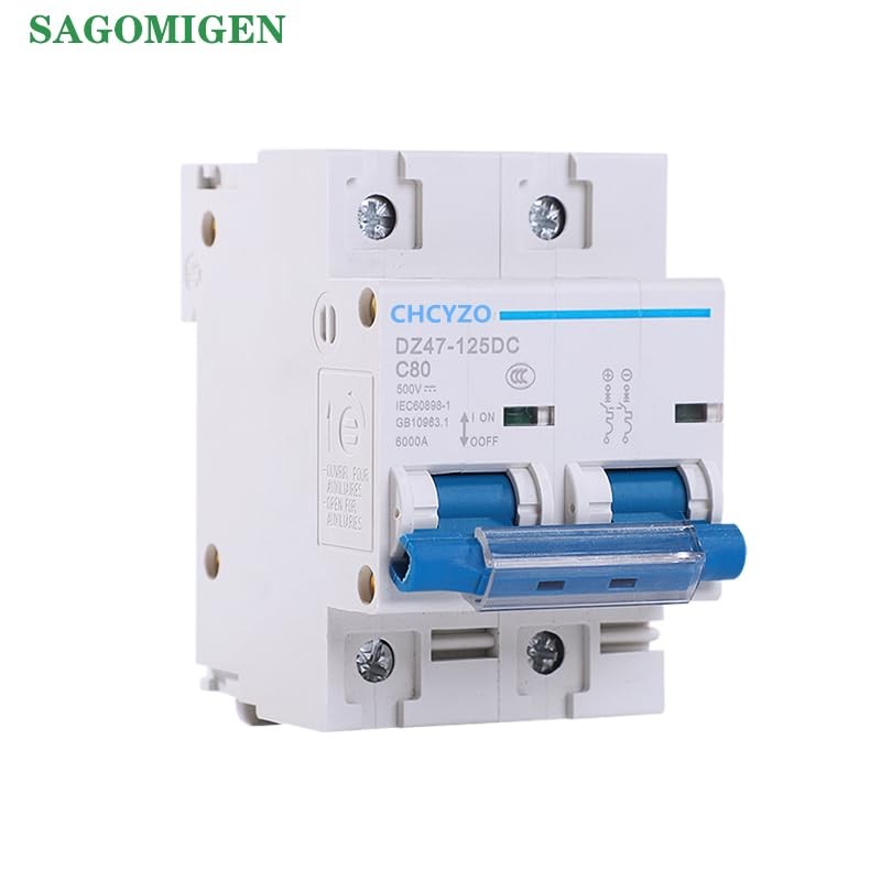PRACTINET Pastilla Interruptor Termomagnético 80Amper 2p CD Solar - Mini
