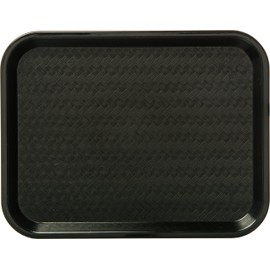 Carlisle FoodService Products CT101403 Cafe Standard Plastic Cafeteria/Fast Food Tray, NSF Certified, BPA Free, 14" Length x 10" Width, Black