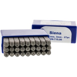 Siena Alphabet Stamp Set, Upper Case, 3mm, 27 Piece Set | PUN-715.00