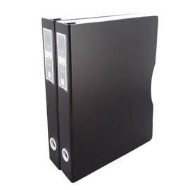 Legal Size Commerical Binder for 8.5 x 14 Documents, D-Ring 1.5" Archival Safe Legal Binder - Black/Snow White, Set of 2 Binders by Keepfiling