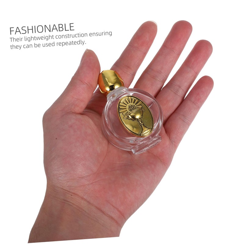 Mobestech Unique Religious 2pcs Decorative Holy Water Bottles Stylish Refillable