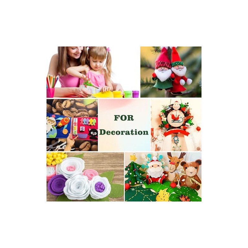 Jtnohx Felt for Crafts, 16 Pcs Felt Fabric, 7"×11.3" Stiff