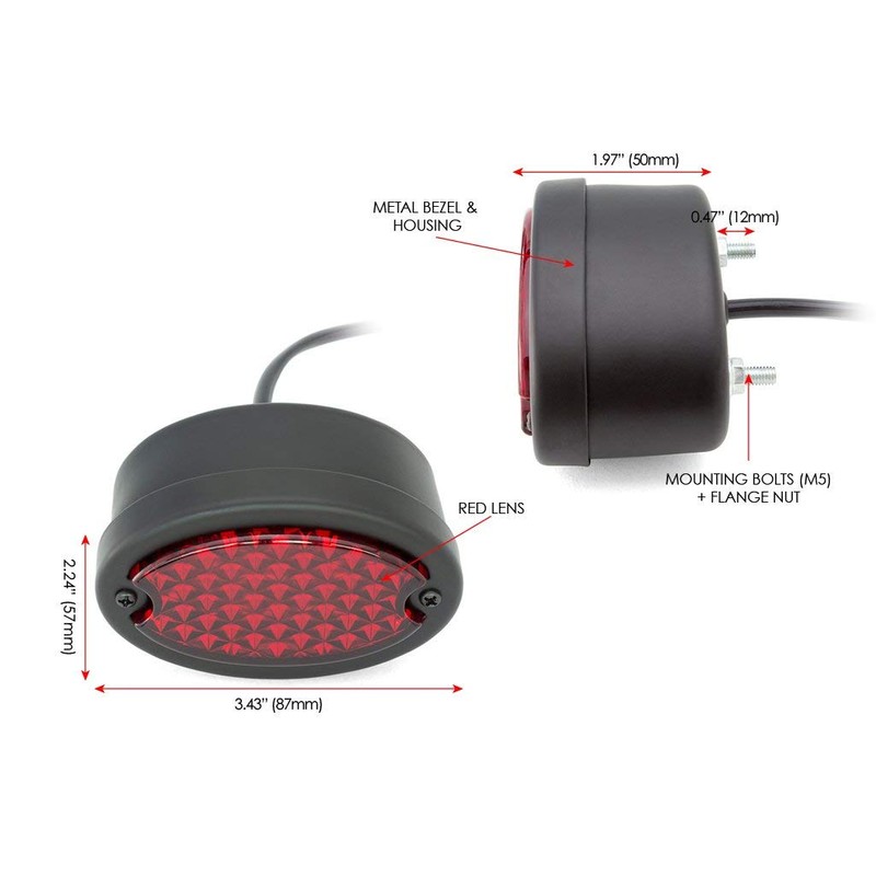 Alchemy Parts Motorcycle LED Stop Taillight for Royal Enfield Continental
