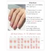 Semi Cured Gel Nail Strips, 20pcs Glitter Drawing Gel Nail