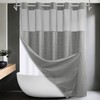 SORTTO No Hook Shower Curtain with Snap in Liner Set