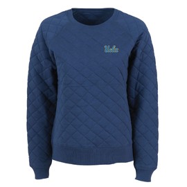boxercraft Women's UCLA Bruins Quilted Crew, Indigo, M