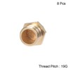 sourcing map 8 pieces 1/4 PT sintered bronze exhaust silencer