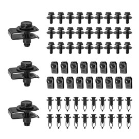 Ohleats 70 PCS Car Engine Under Cover Splash Shield Guard Body Bolts, Auto Bumper Extruded U-Nuts Clips Kit, Fender Liner Push Retainer Fastener Rivet Clips, Car Accessories
