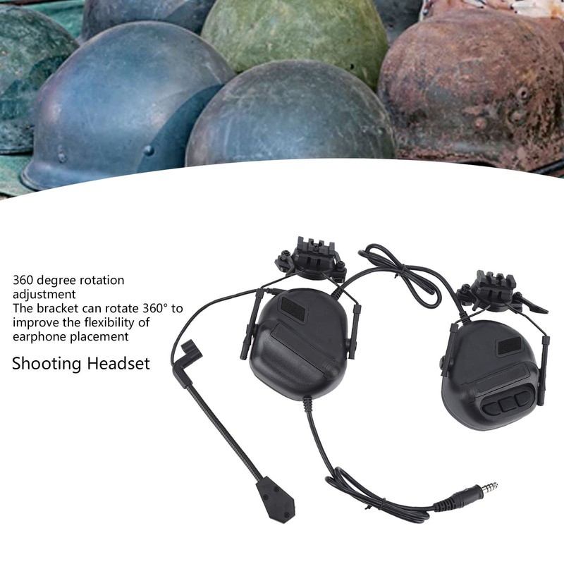Shooting Headset Shooting Earmuffs Ear Hearing Protection Headphones Sound Amplification