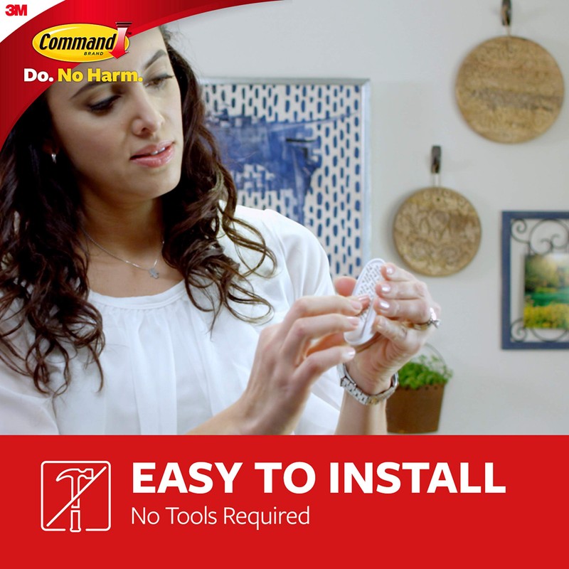 Command Medium Designer Hooks, 2 Hooks and 4 Strips, Damage-Free