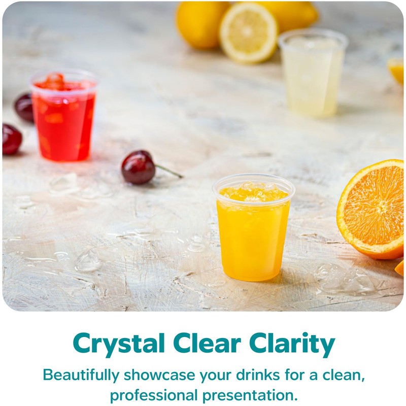 Comfy Package Clear Plastic Cups [3 oz - 100 Count]